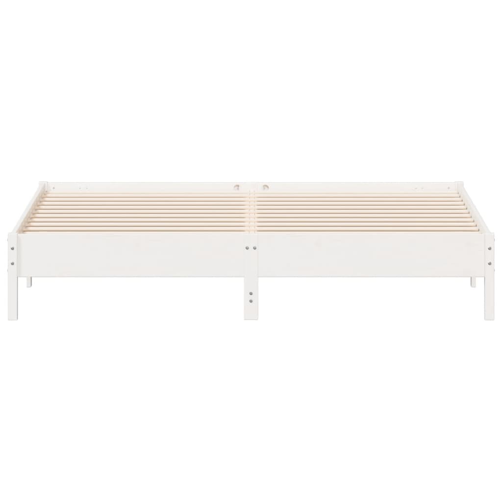 Bed Frame White 180x200 cm Super King Size Solid Wood Pine