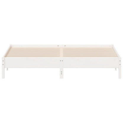 Bed Frame White 180x200 cm Super King Size Solid Wood Pine