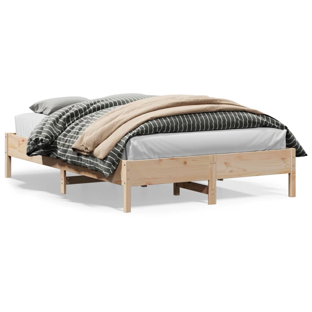 Bed Frame 160x200 cm Solid Wood Pine