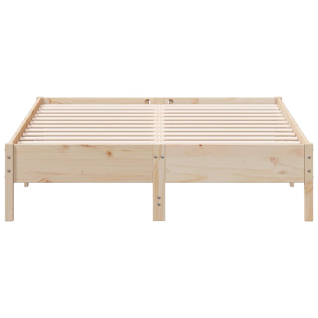 Bed Frame 150x200 cm King Size Solid Wood Pine