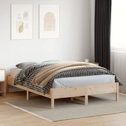 Bed Frame 120x200 cm Solid Wood Pine