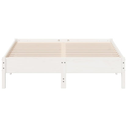 Bed Frame White 120x200 cm Solid Wood Pine