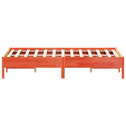 Bed Frame without Mattress Wax Brown 120x200 cm Solid Wood Pine