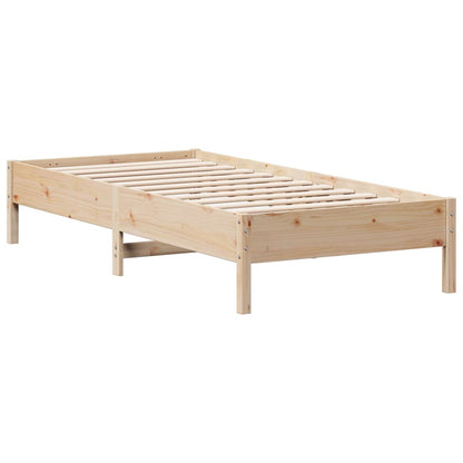 Bed Frame 100x200 cm Solid Wood Pine