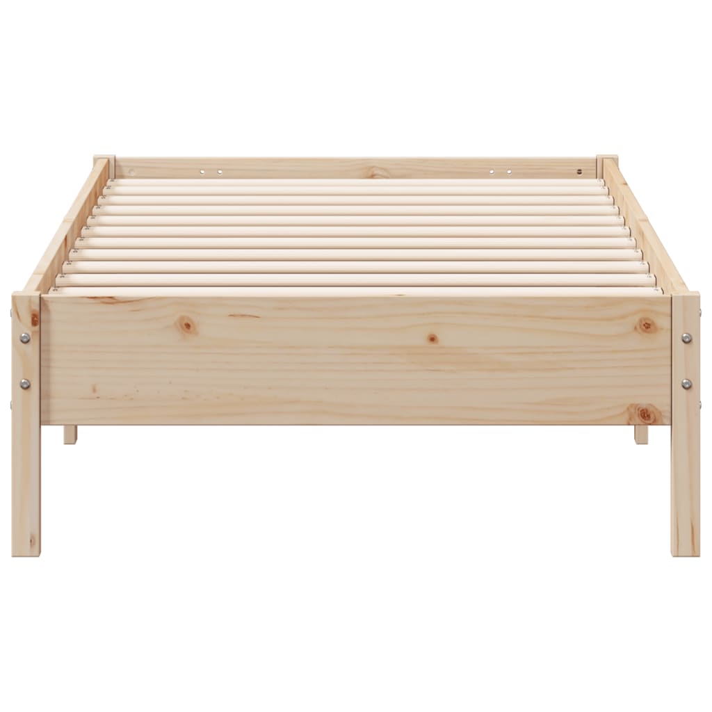 Bed Frame 100x200 cm Solid Wood Pine