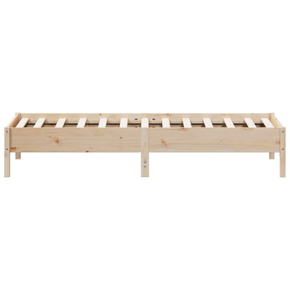 Bed Frame 100x200 cm Solid Wood Pine