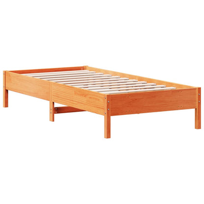 Bed Frame Wax Brown 90x200 cm Solid Wood Pine