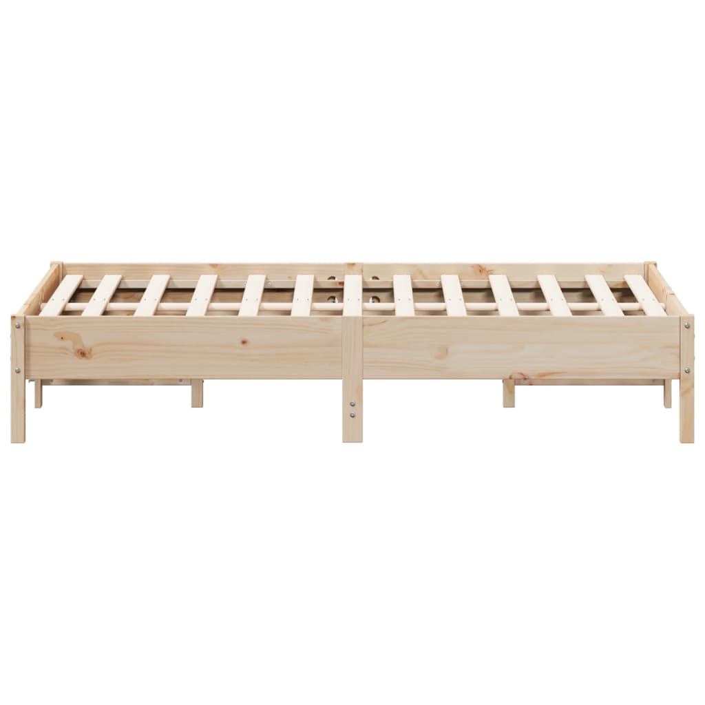 Bed Frame 140x190 cm Solid Wood Pine