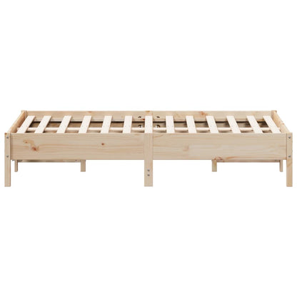 Bed Frame 140x190 cm Solid Wood Pine