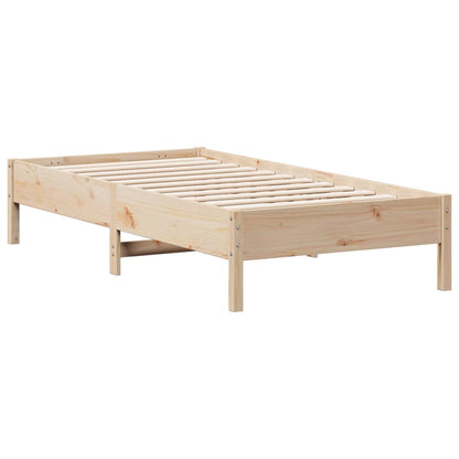 Bed Frame 75x190 cm Small Single Solid Wood Pine