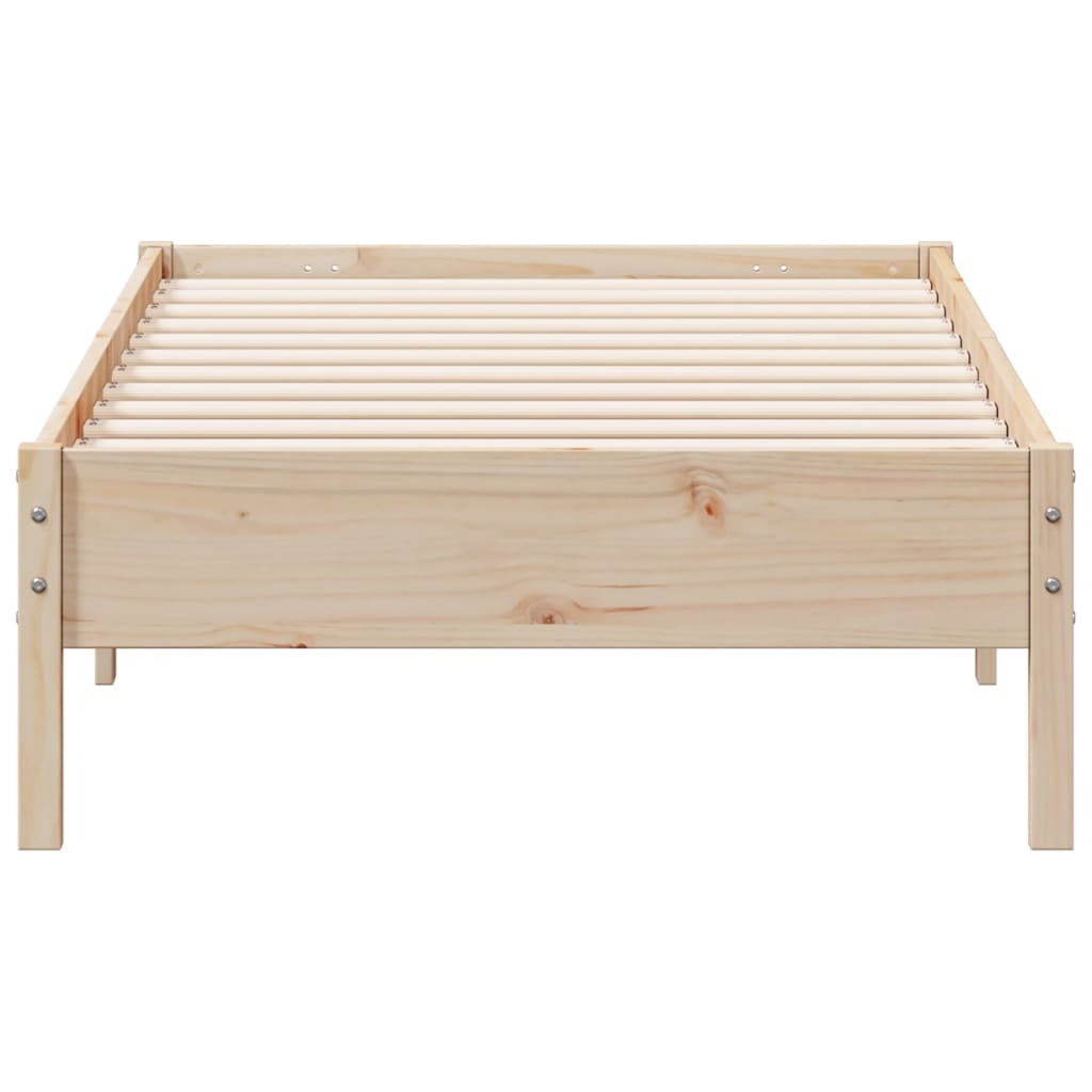 Bed Frame 75x190 cm Small Single Solid Wood Pine