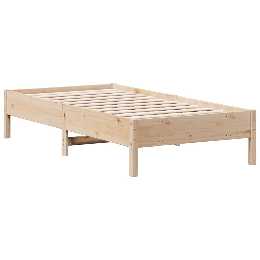 Bed Frame 75x190 cm Small Single Solid Wood Pine