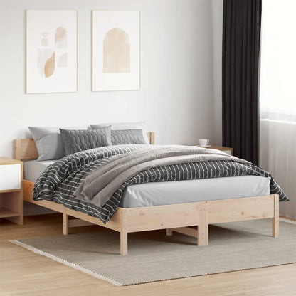 Bed Frame without Mattress 160x200 cm Solid Wood Pine