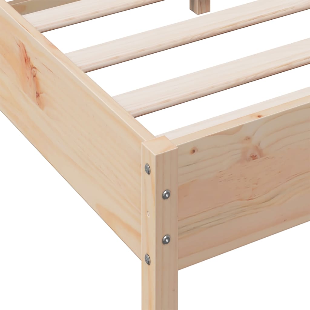 Bed Frame without Mattress 160x200 cm Solid Wood Pine