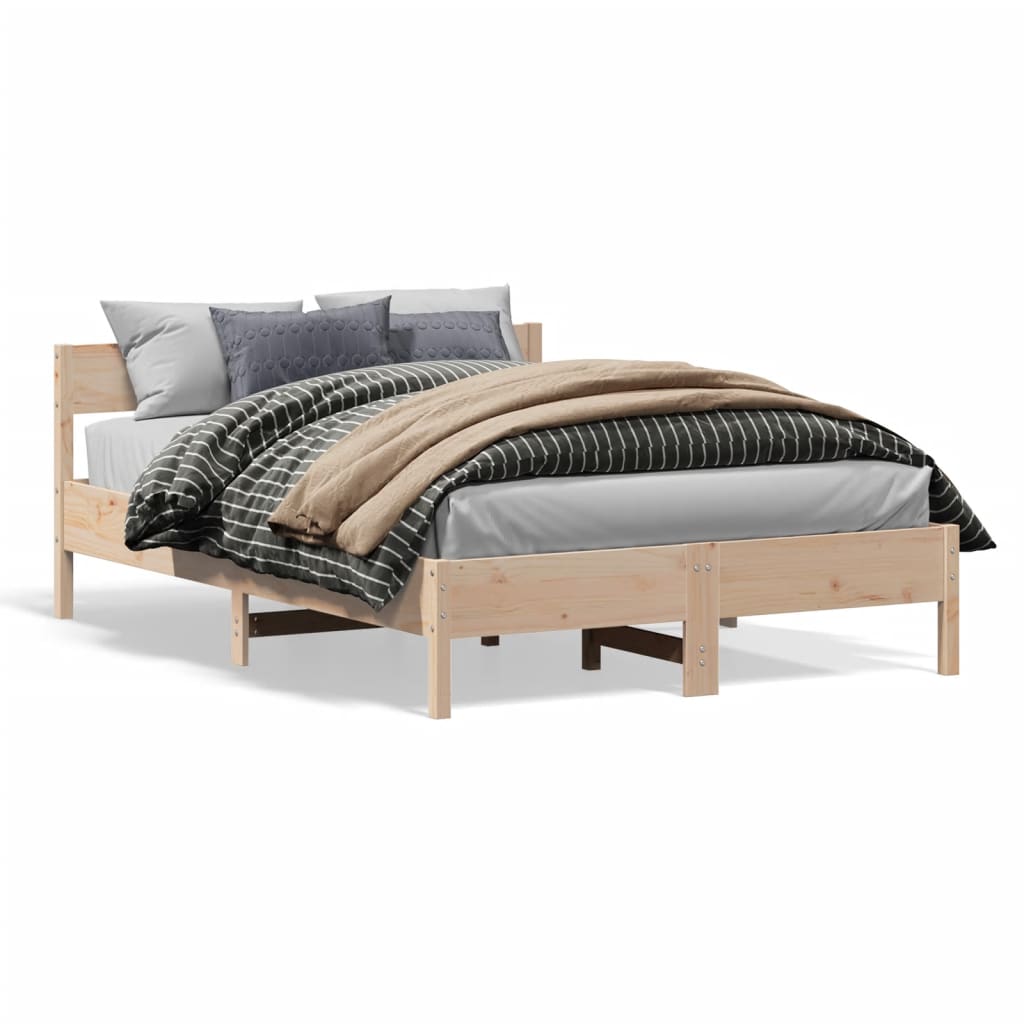 Bed Frame without Mattress 160x200 cm Solid Wood Pine