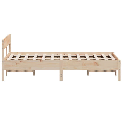 Bed Frame with Headboard 150x200 cm King Size Solid Wood Pine