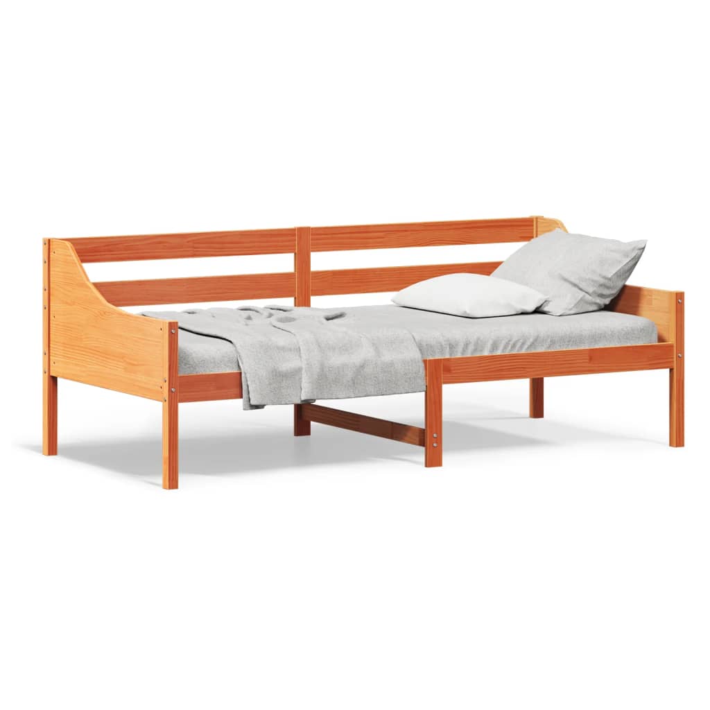 Day Bed Wax Brown 90x200 cm Solid Wood Pine