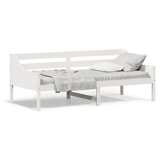 Day Bed White 100x200 cm Solid Wood Pine