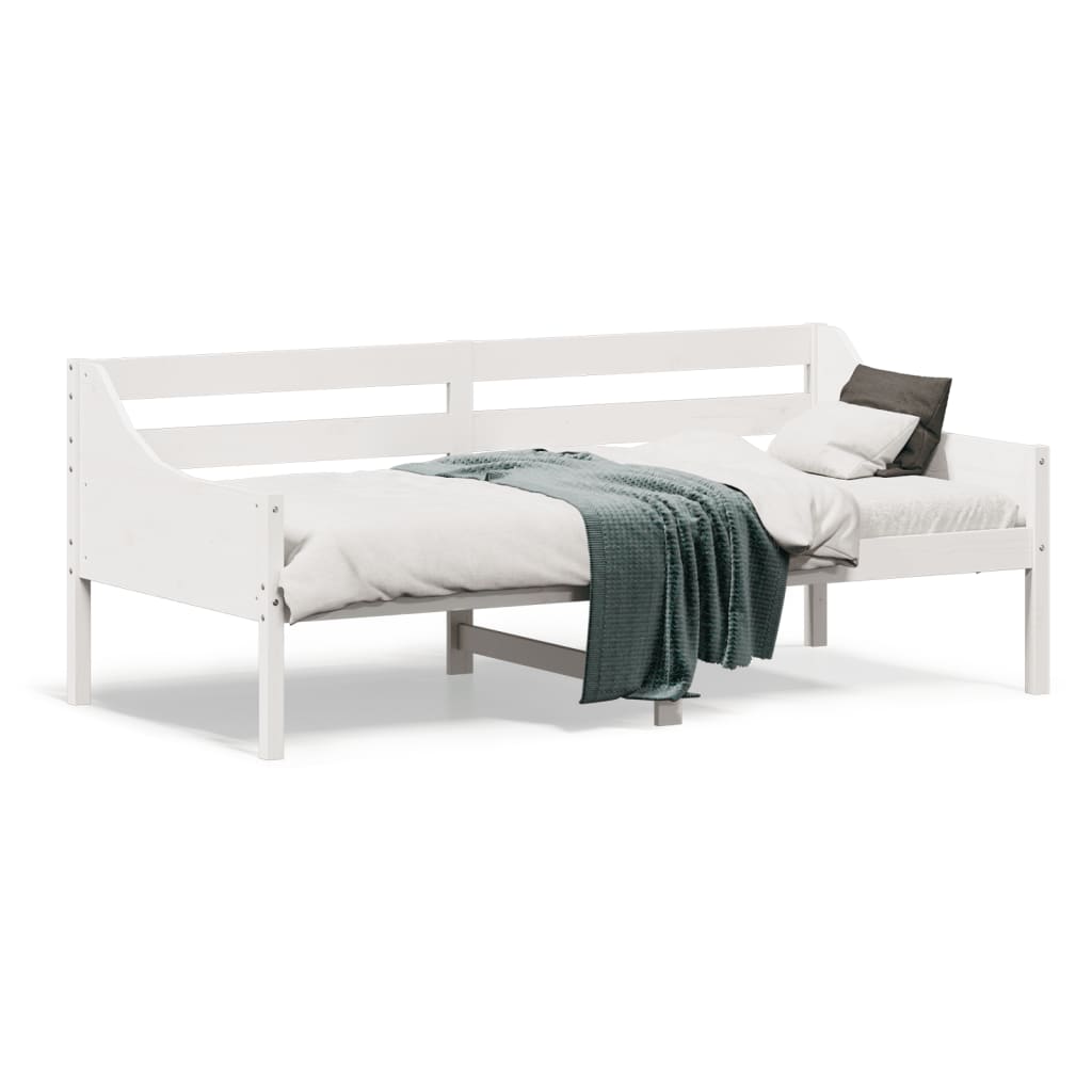 Day Bed White 90x190 cm Solid Wood Pine