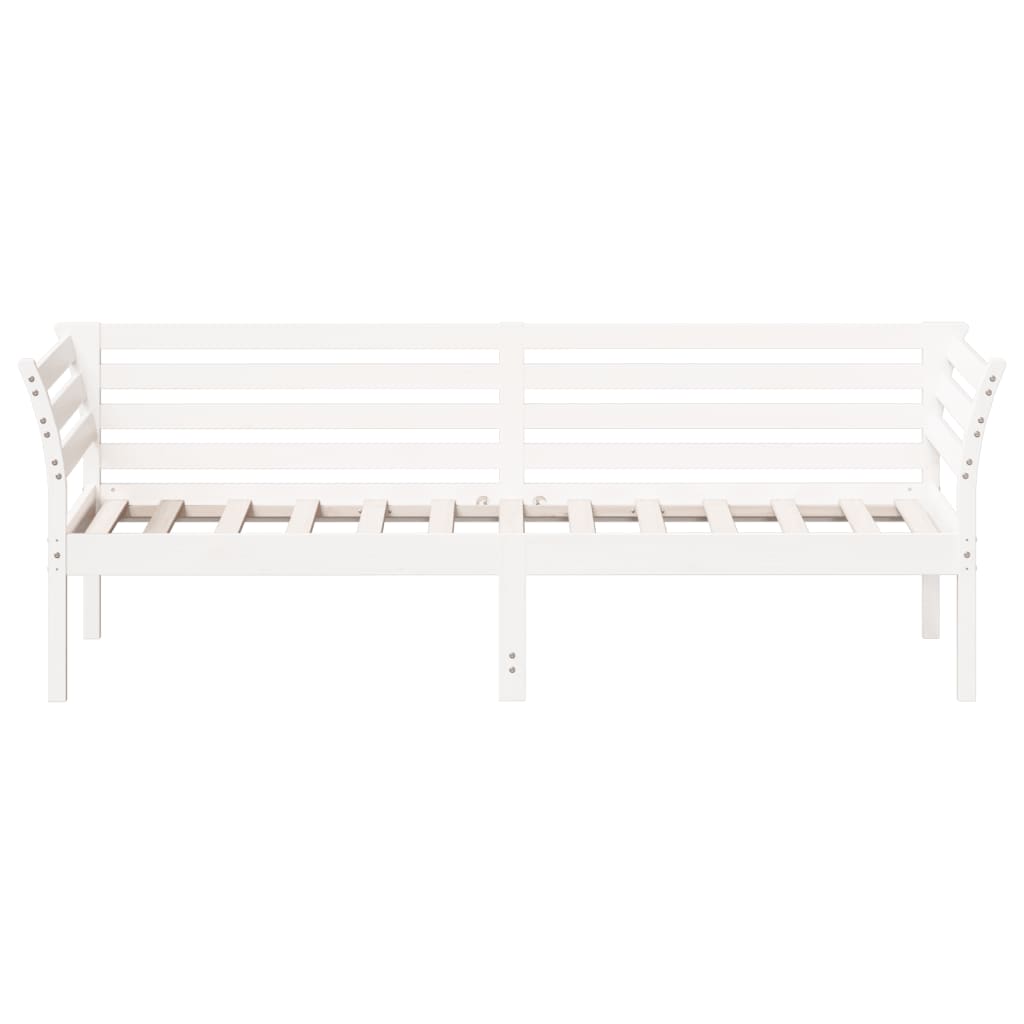 Day Bed White 100x200 cm Solid Wood Pine