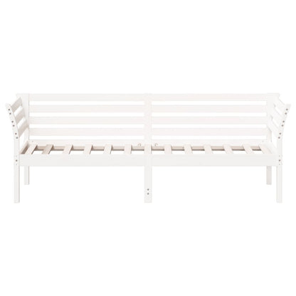 Day Bed White 100x200 cm Solid Wood Pine