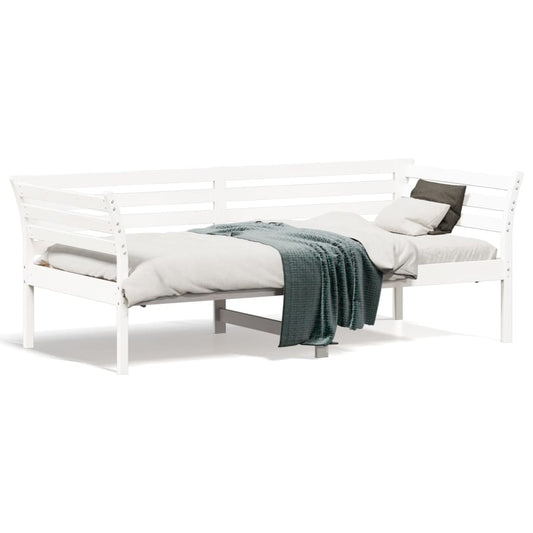 Day Bed White 90x190 cm Solid Wood Pine