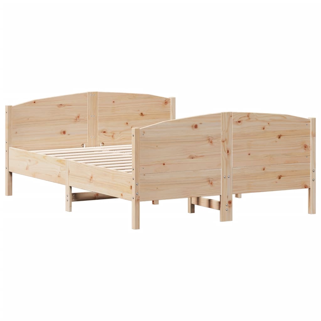 Bed Frame without Mattress 160x200 cm Solid Wood Pine