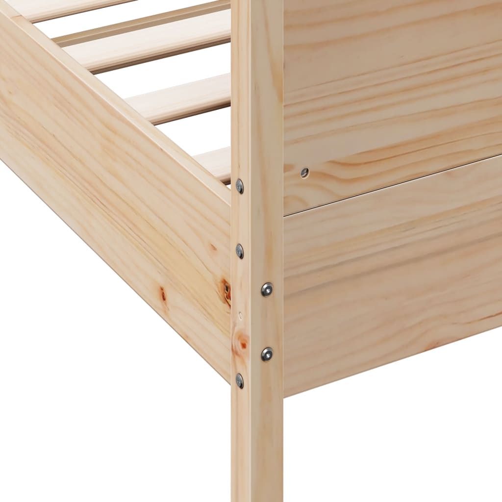 Bed Frame without Mattress 160x200 cm Solid Wood Pine