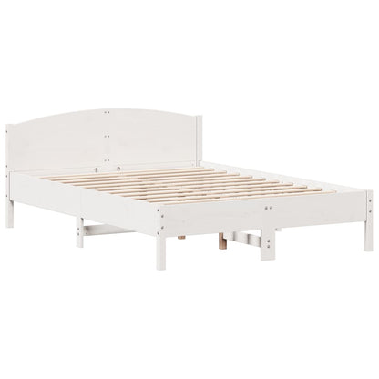 Bed Frame without Mattress White 160x200 cm Solid Wood Pine