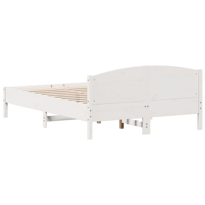 Bed Frame without Mattress White 160x200 cm Solid Wood Pine