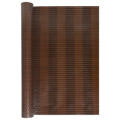 Balcony Screen Brown and Black 300x80 cm Poly Rattan