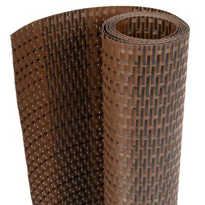 Balcony Screen Brown and Black 400x100 cm Poly Rattan