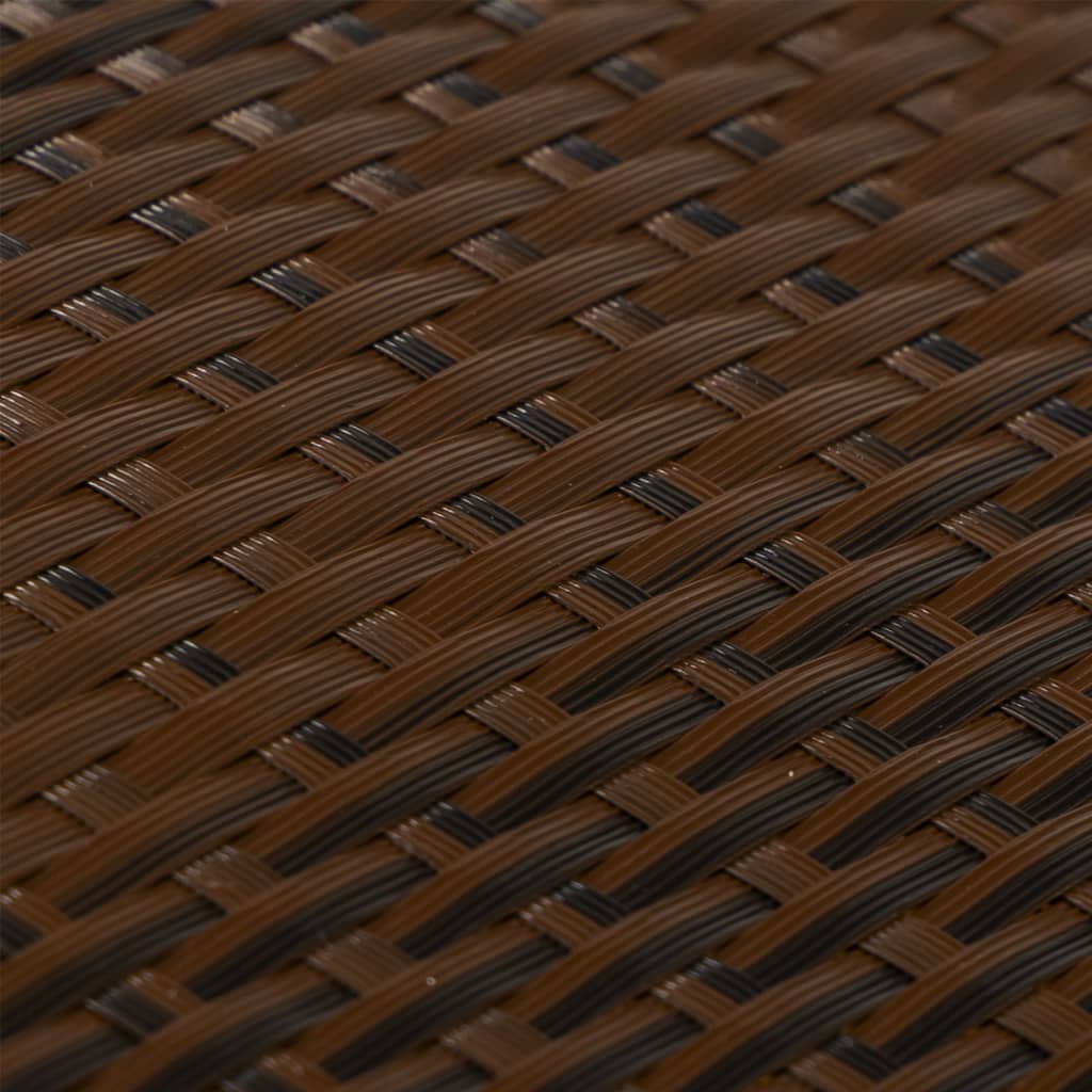 Balcony Screen Brown and Black 400x100 cm Poly Rattan