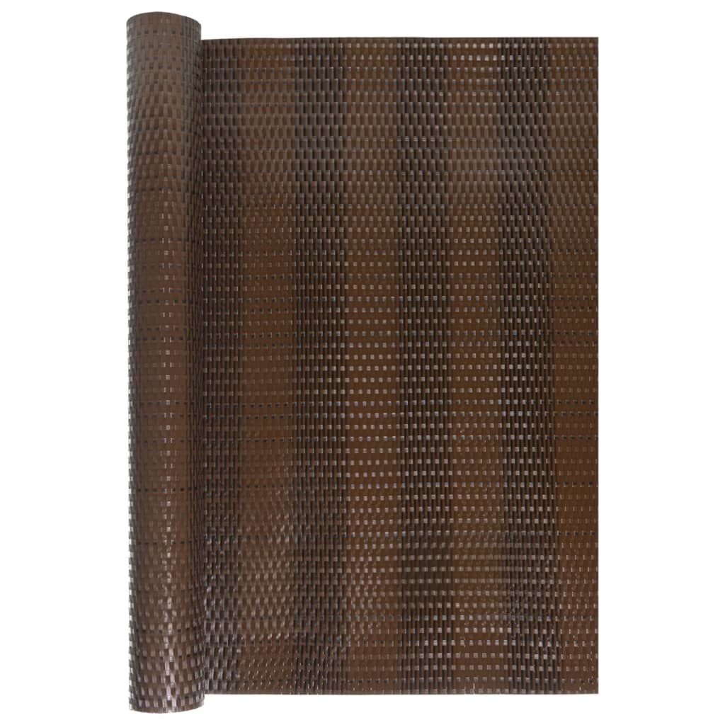 Balcony Screen Brown and Black 500x80 cm Poly Rattan