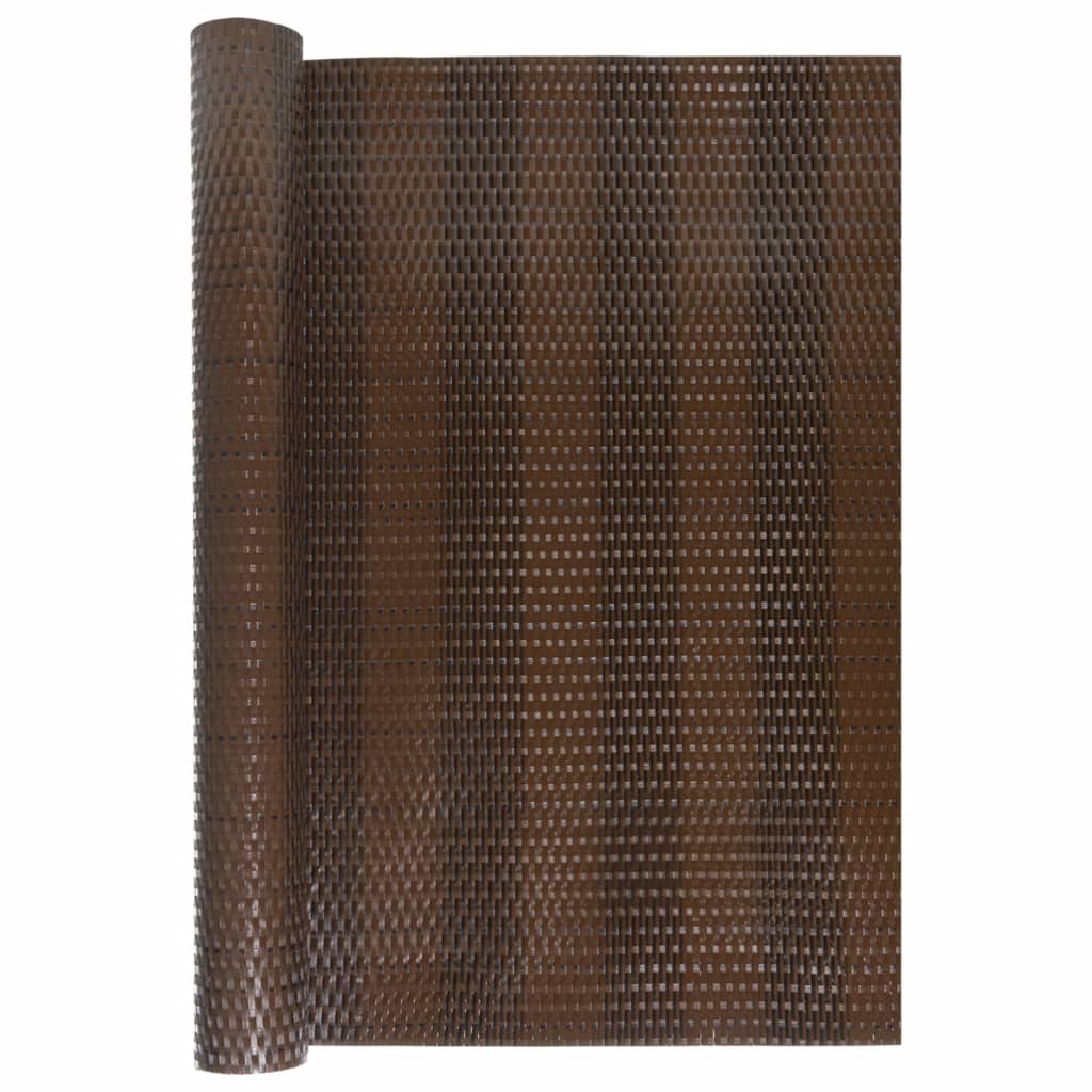 Balcony Screen Brown and Black 500x80 cm Poly Rattan