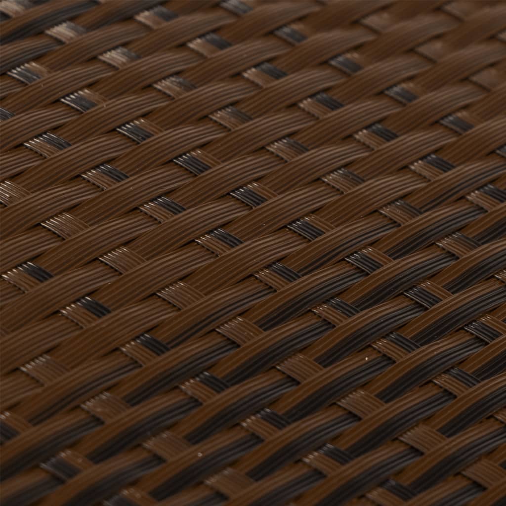 Balcony Screen Brown and Black 500x80 cm Poly Rattan