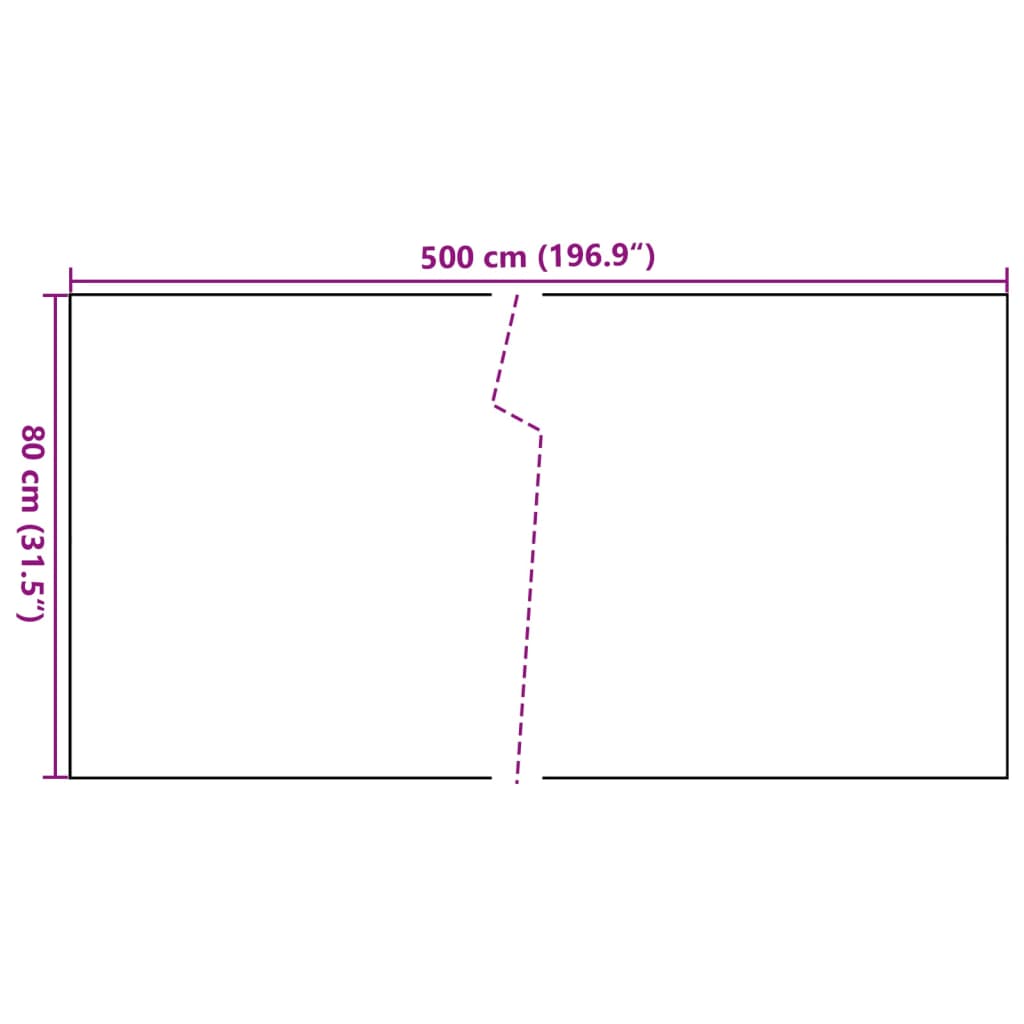 Balcony Screen Brown and Black 500x80 cm Poly Rattan