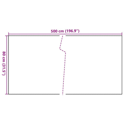 Balcony Screen Brown and Black 500x80 cm Poly Rattan