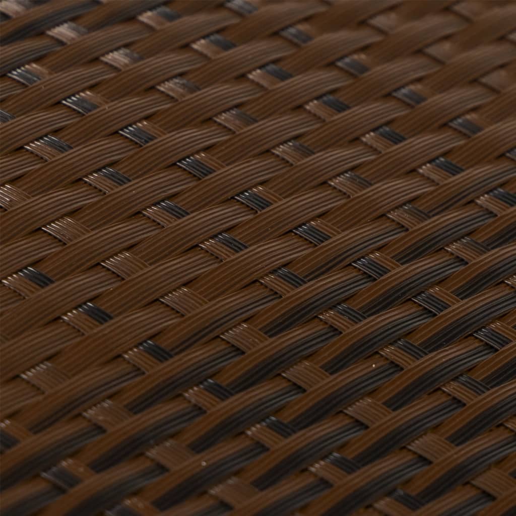 Balcony Screen Brown and Black 600x90 cm Poly Rattan