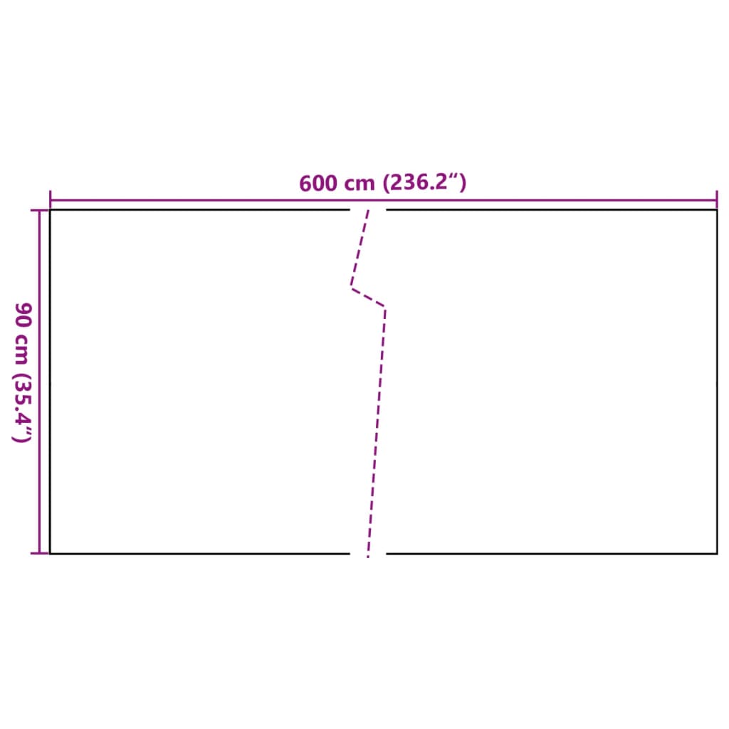 Balcony Screen Brown and Black 600x90 cm Poly Rattan