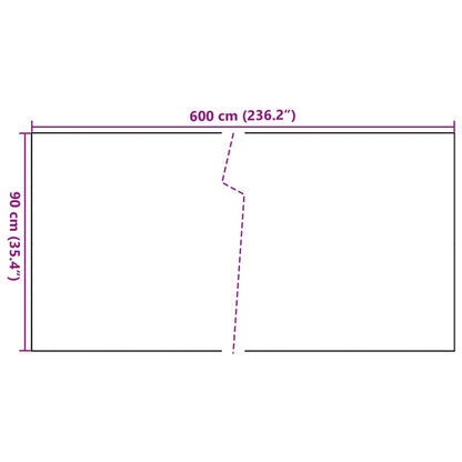 Balcony Screen Brown and Black 600x90 cm Poly Rattan