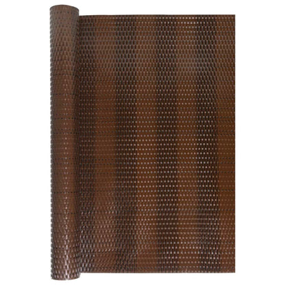 Balcony Screen Brown and Black 600x100 cm Poly Rattan