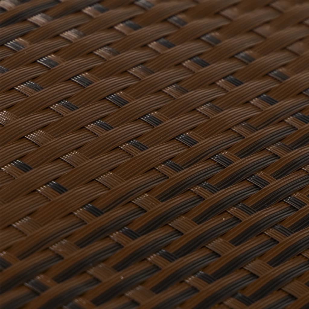 Balcony Screen Brown and Black 1000x100 cm Poly Rattan