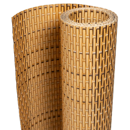 Balcony Screen Light Brown 300x90 cm Poly Rattan