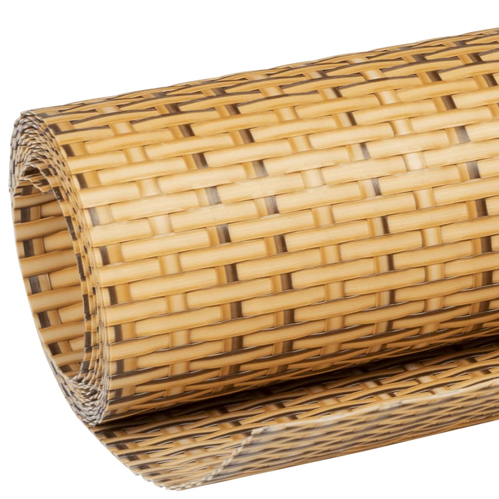 Balcony Screen Light Brown 300x90 cm Poly Rattan