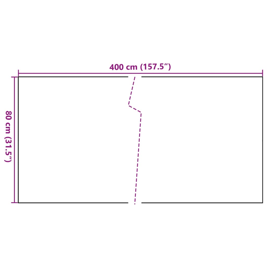 Balcony Screen Light Brown 400x80 cm Poly Rattan