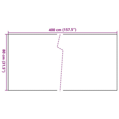 Balcony Screen Light Brown 400x80 cm Poly Rattan