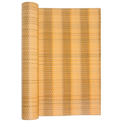 Balcony Screen Light Brown 500x90 cm Poly Rattan