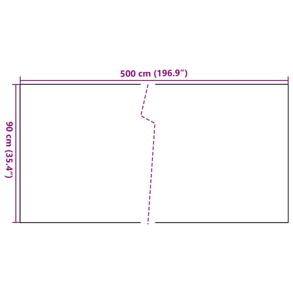 Balcony Screen Light Brown 500x90 cm Poly Rattan