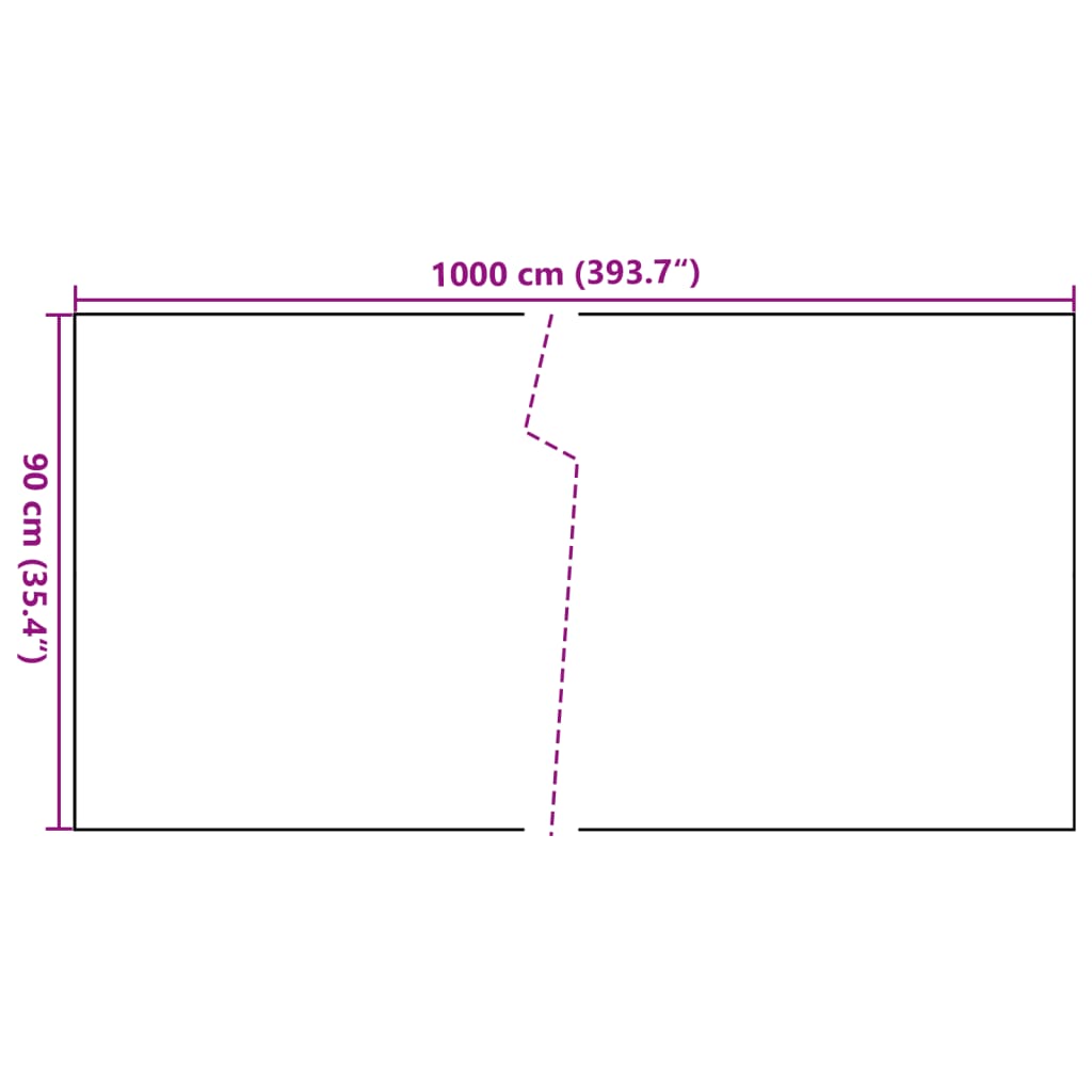 Balcony Screen Light Brown 1000x90 cm Poly Rattan